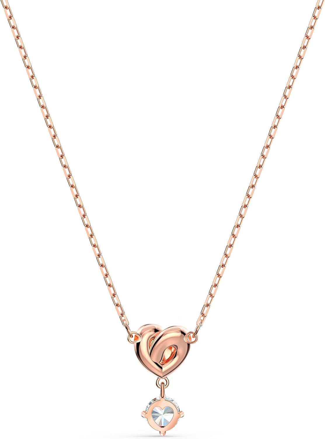 SWAROVSKI Lifelong Heart Necklace, Earrings, and Bracelet Crystal Jewelry Collection, Rose Gold & Rhodium Tone Finish