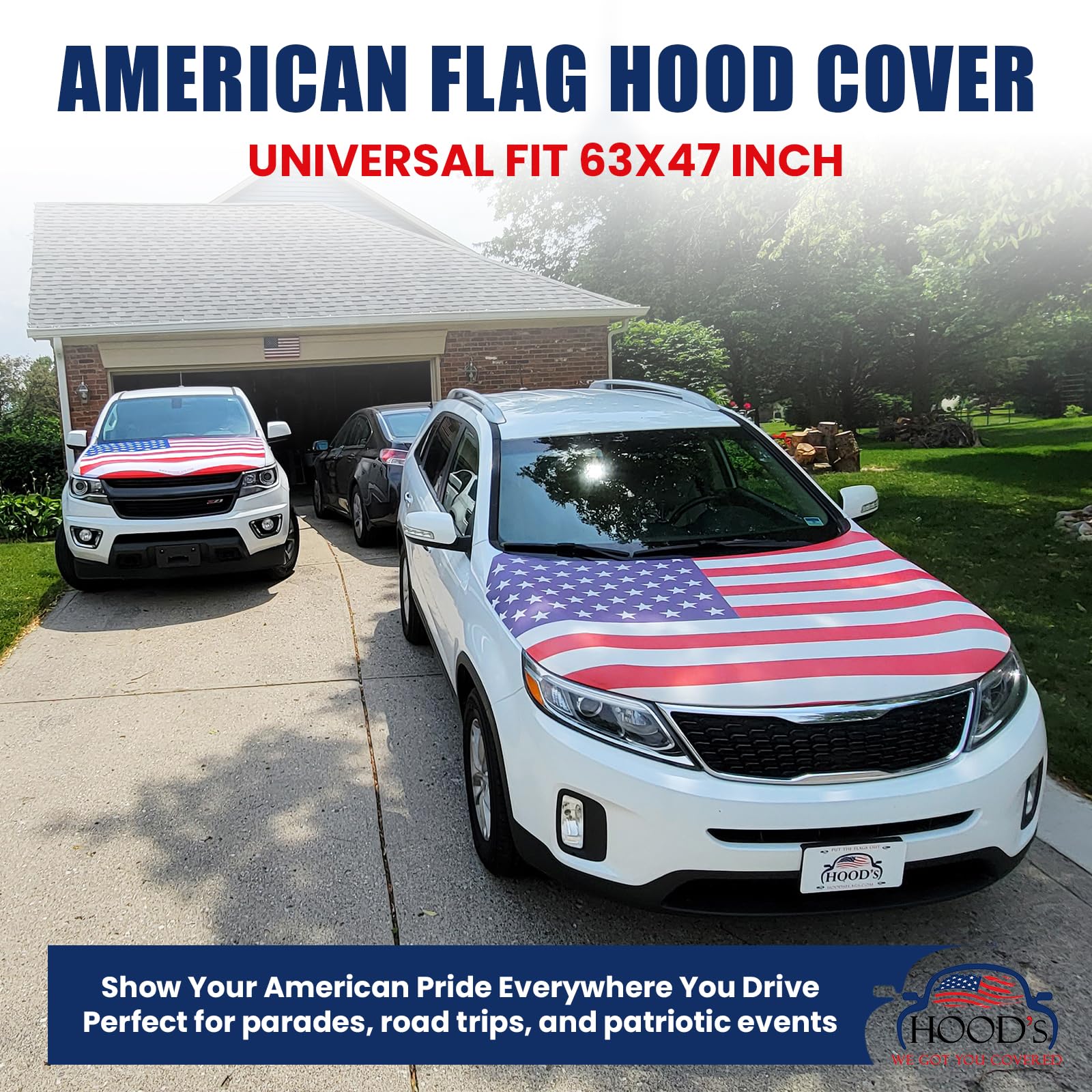 🔥American Flag Car Hood Cover