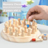 New Children Wooden Memory Matchstick Chess Game