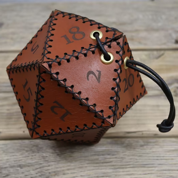 🎲 Leather D20 Dice Bag🎲