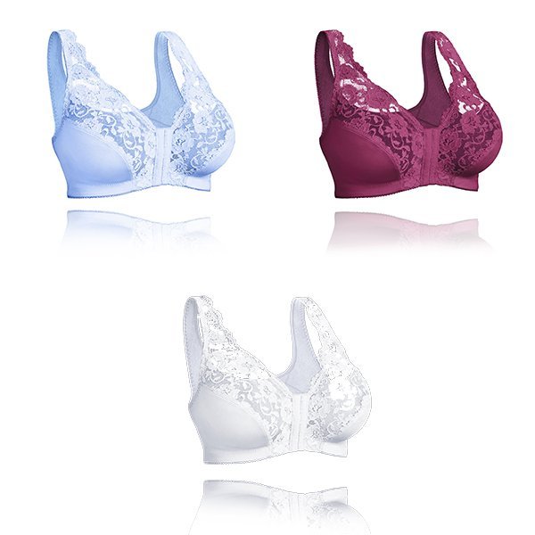 🎁LAST DAY 45% OFF🎁Front hooks, stretch-lace, super-lift, and posture correction – ALL IN ONE BRA!
