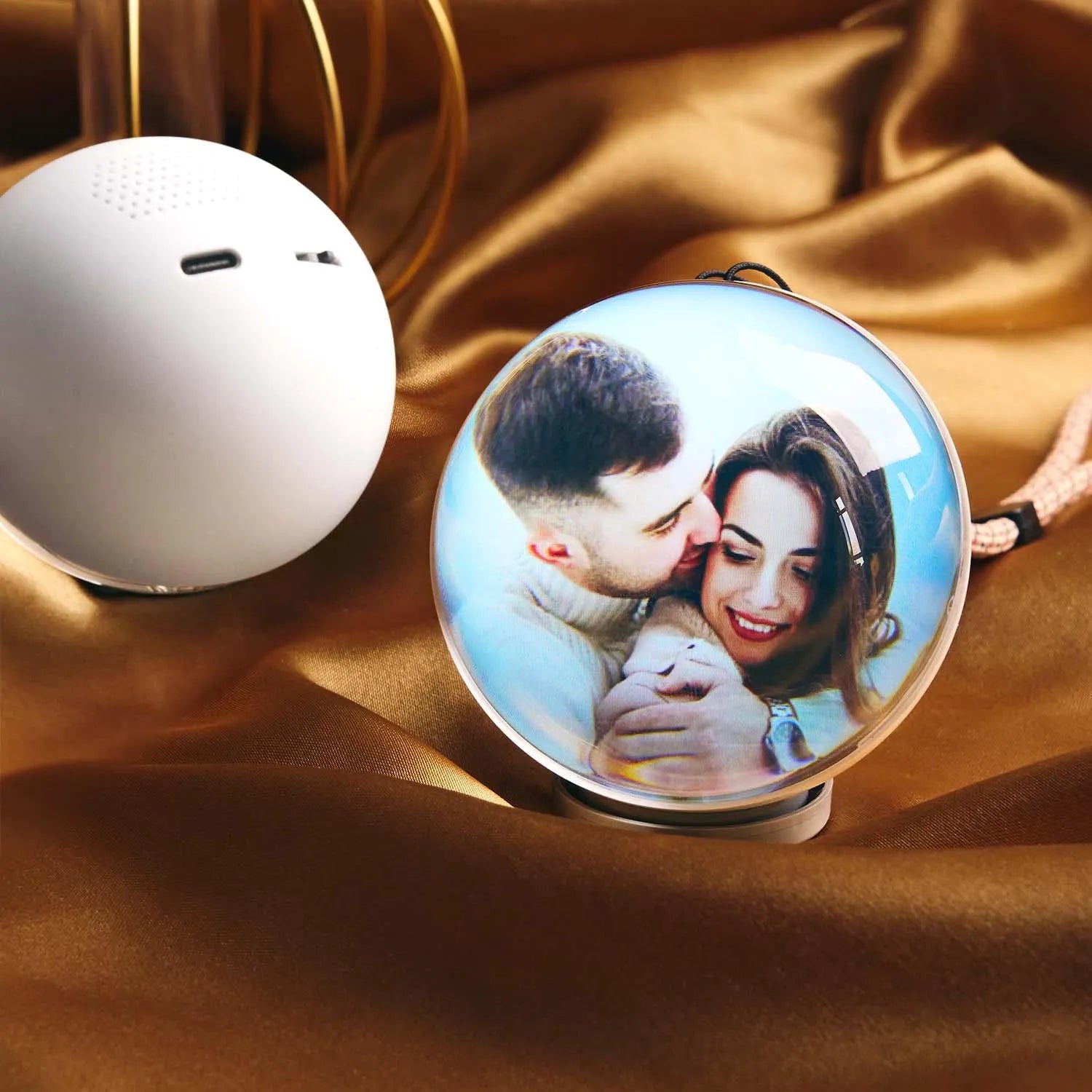 🏆Personalized Video Orb Christmas ornament -– A Crystal That Plays Your Story