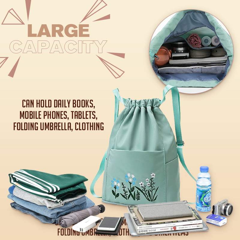 (🌲Early Christmas Sale- 48% OFF) Large Portable Waterproof Drawstring Backpack - Buy 2 Get Free Shipping