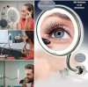 🔥Last Day Promotion 50% OFF🔥360° Flexible Light Up 10X Magnification Makeup Mirror