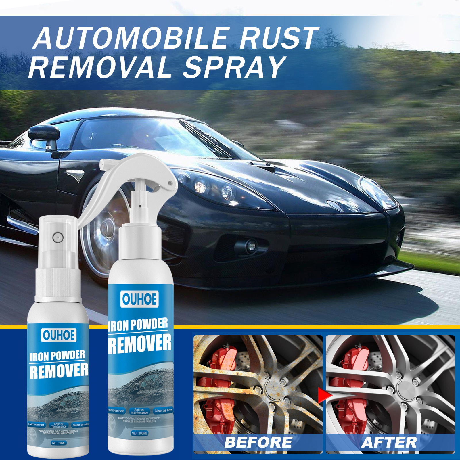 🔥Last Day Promotion 50% OFF🔥Car Rust Removal Spray-Buy 2 Get 1 Free