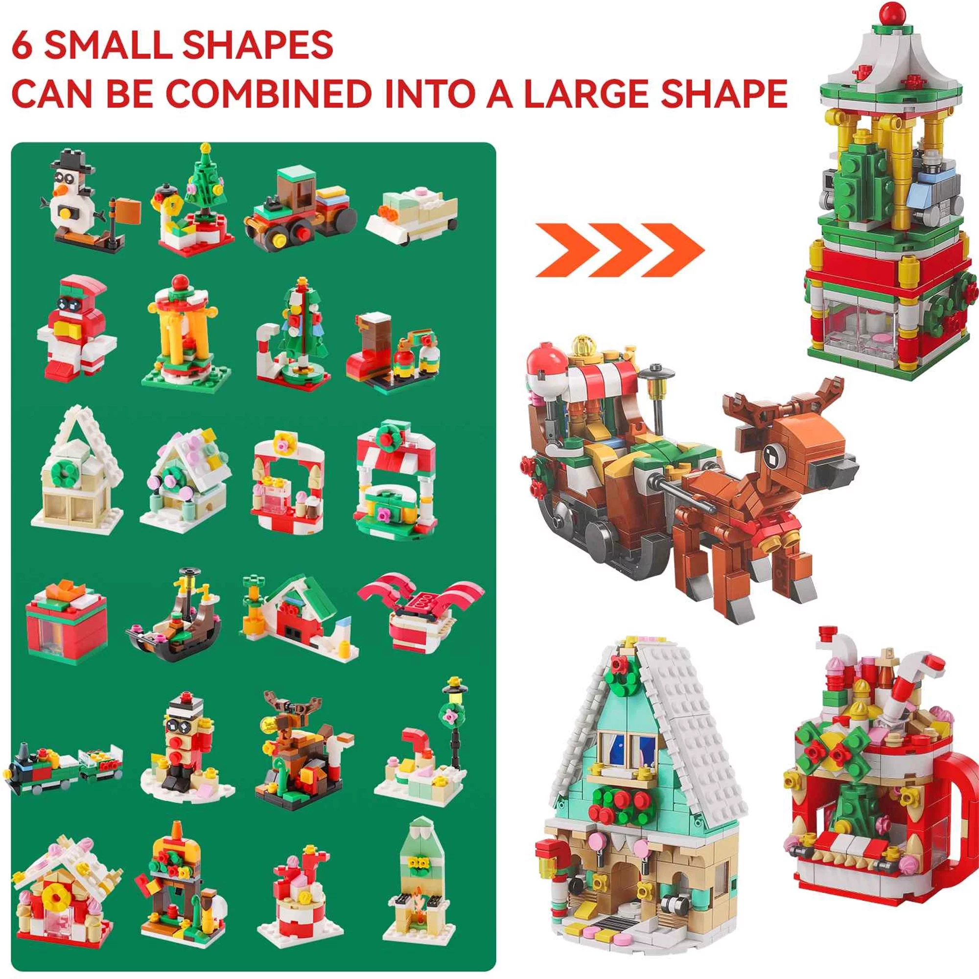 🎅2024 Early Christmas Sale🎁 Advent Calendar Christmas Building Blocks Set