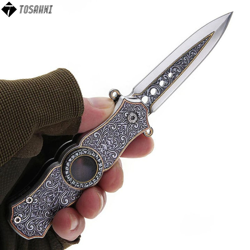 TOSAHWI Handmade Fidget spinner knife EDC multiplex folding knife-7028