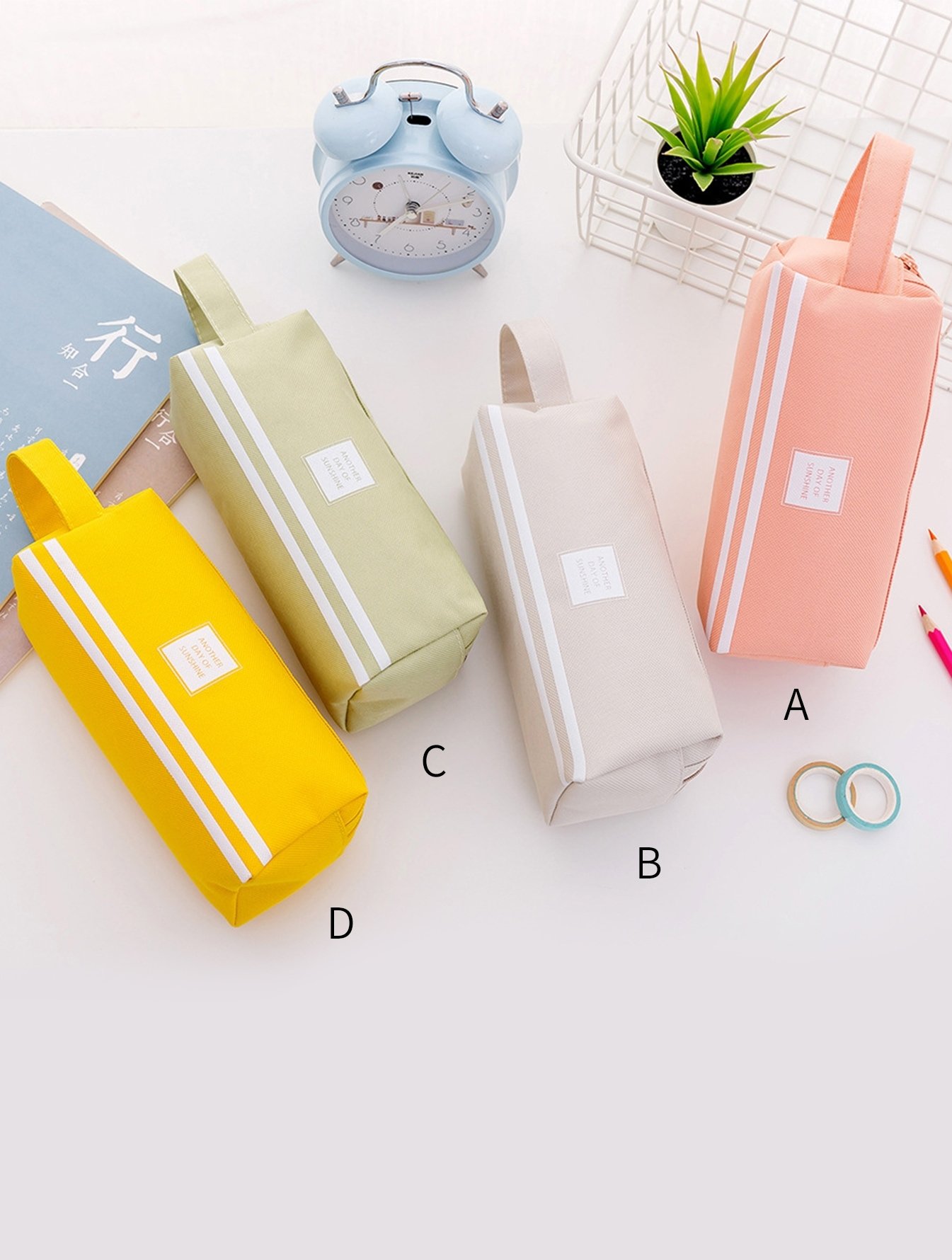 Letter Print Large Pencil Case 1pc