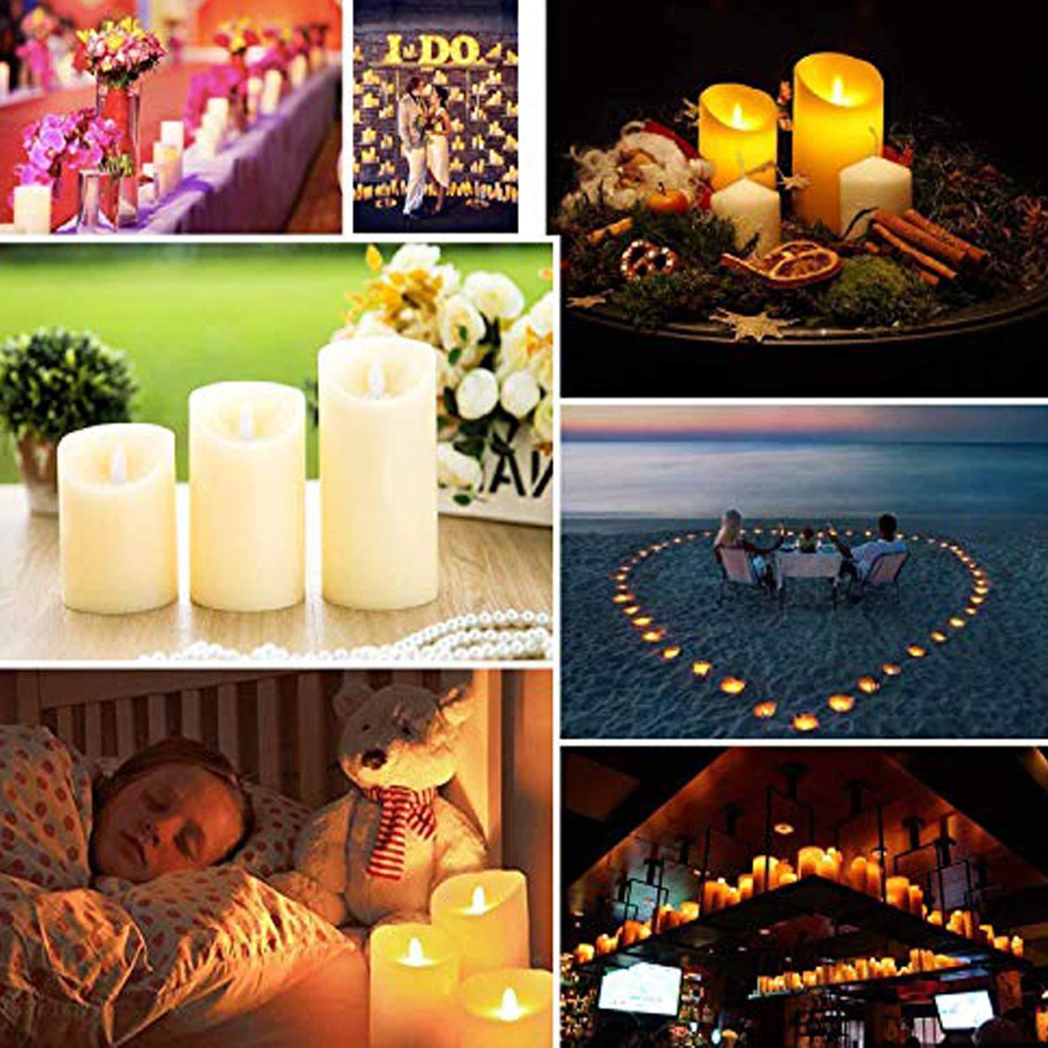 Black Friday Sale -Remote Control LED Ivory Color Pillar Candles with Timer