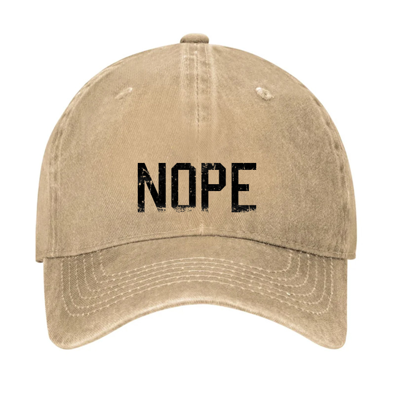NOPE Funny Sarcastic Hat