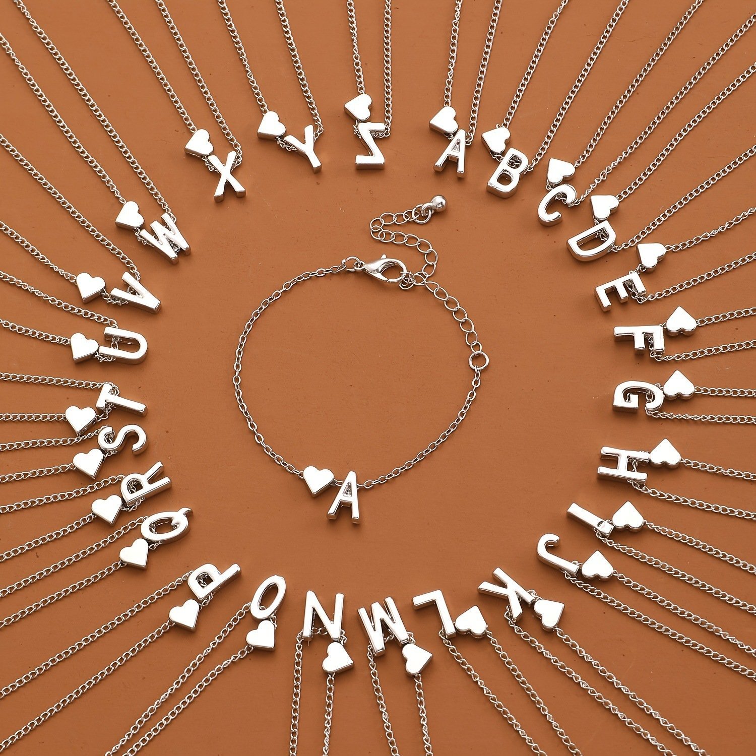 🔥Last Day Promotion 50% OFF🔥Tiny Initial Necklaces Golden Heart Letter A-Z