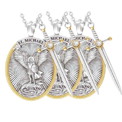 St. Michael Archangel Pendant (Necklace) - Half price from the 2nd