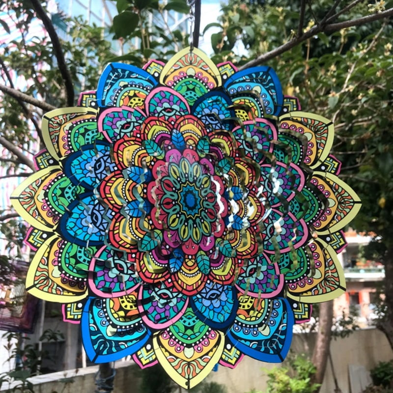 TikTok Last Day Promotion -70% OFF🎉Mesmerizing Mandala Wind Spinner: 3D Art in Motion