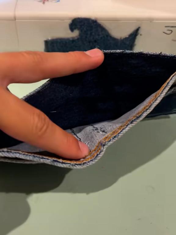 Patchwork Denim Wallet – Handmade