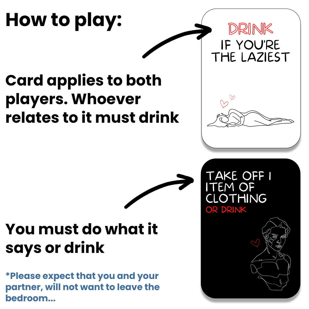 💞Drunk Desires Couples Card Game(50 Cards)