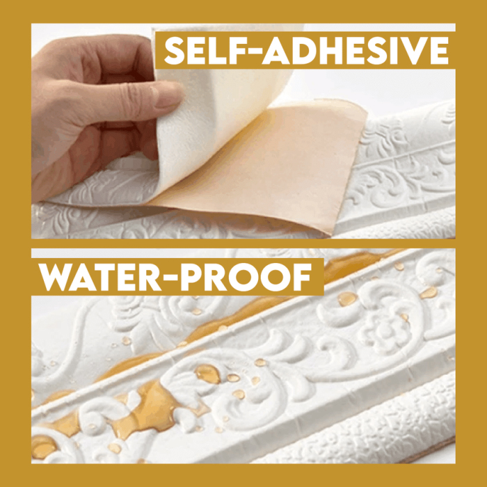 (Christmas Hot Sale- 48% OFF) Self-adhesive 3D Wall Edging Strip (2.3m/7.6ft)- Buy 5 Free Shipping