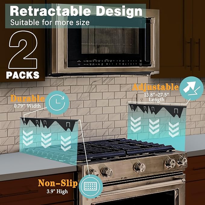 🔥LAST DAY SALE 70% OFF🔥Retractable Stainless Steel Stove Gap Covers