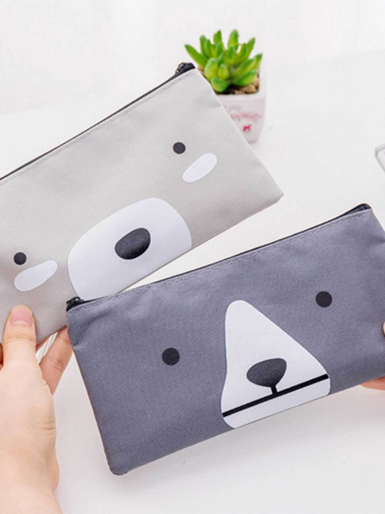 Random Animal Print Pencil Case 1pc