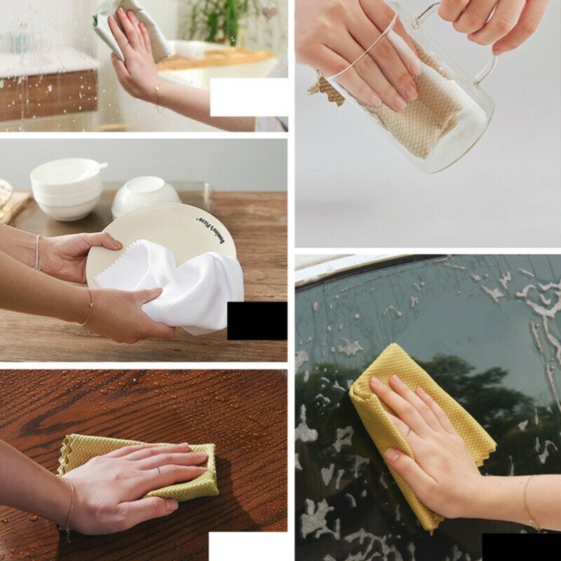 Fish Scale Microfiber Polishing Cleaning Cloth