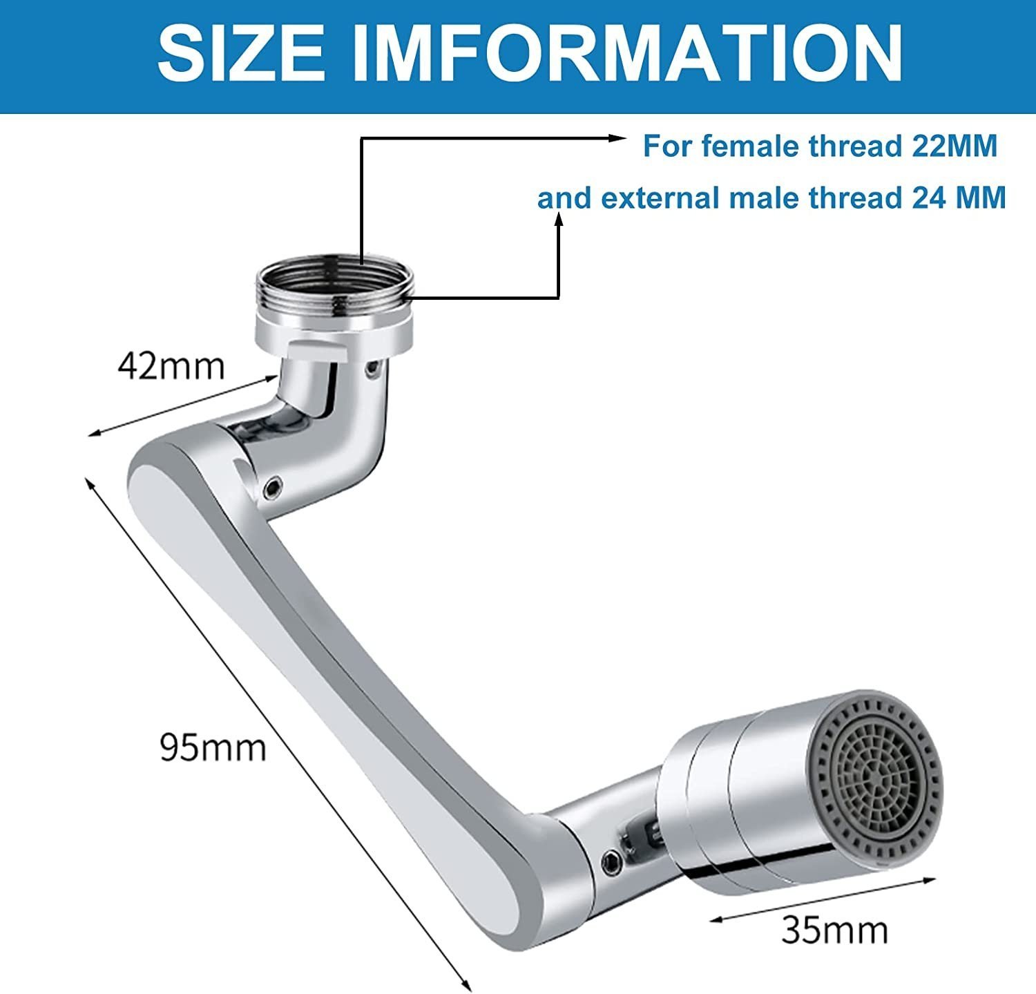 🔥Last Day 50% OFF🔥Universal 1080° Swivel Robotic Arm Swivel Extension Faucet Aerator👍BUY 2 GET 2 FREE