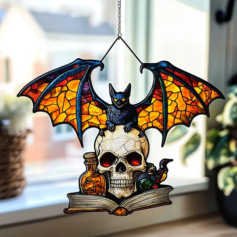 🎃Haunted Elegance: Handcrafted Halloween Suncatcher Collection