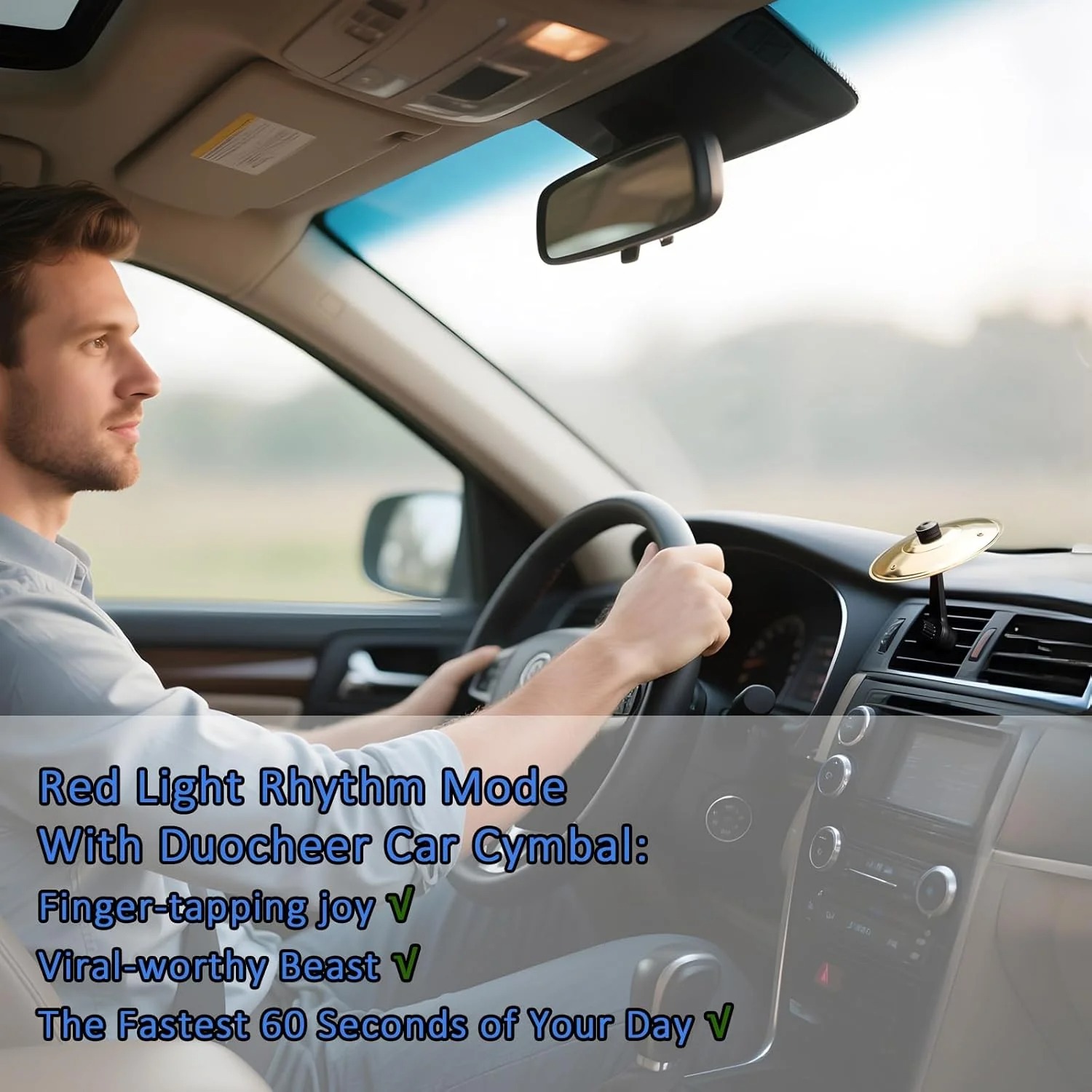 🔥Last Day: 60% OFF🔥Car Cymbal Air Vent Mini Drum Crash Cymbal 🥁