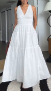 Women's V-neck Stitching Elegant Dress