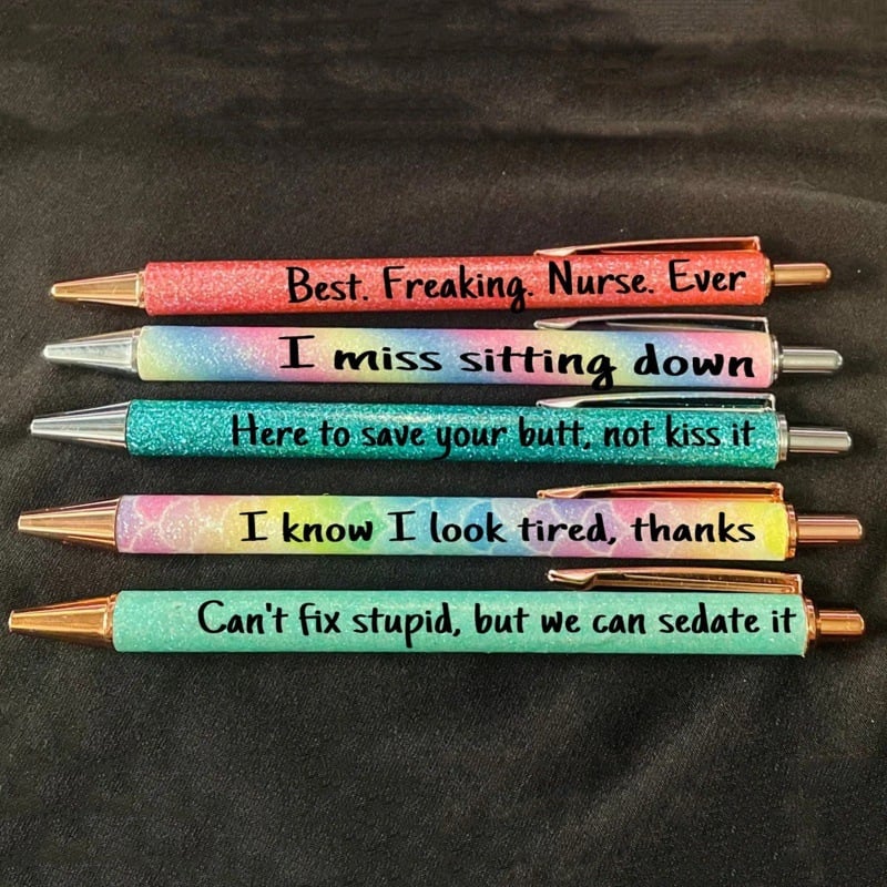 (🎄Christmas Hot Sale-49% OFF) Swear Word Daily Pen Set (Funny black ink Pens)