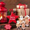 1 Pair Santa Claus Charms Christmas Decorations Nude Naughty Funny Santa Claus with Stocking Cap Ornament Party Decoration Gifts