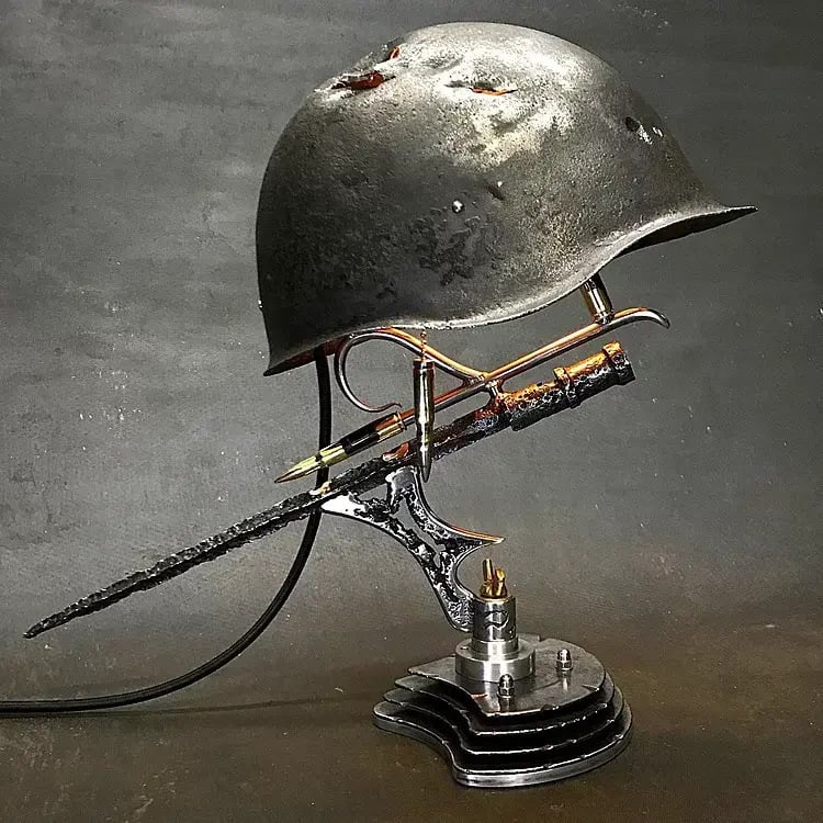 🔥LAST DAY 75% OFF🔥2023 NEW Handmade Stahlhelm Helmet Table Lamp