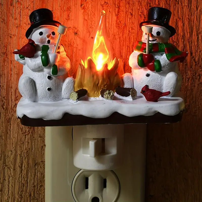 🔥⛄️Snowman Bonfire Night Light✨