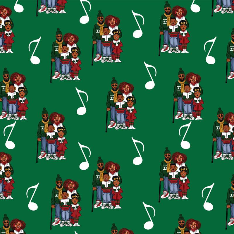🔥This Week's Special Offer 50% OFF🎅🏾🤶🏾Home for the Holidays Black Santa Wrapping paper