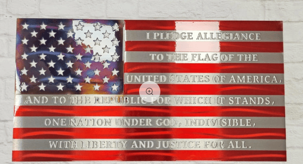 🔥Handmade Pledge Of Allegiance Flag