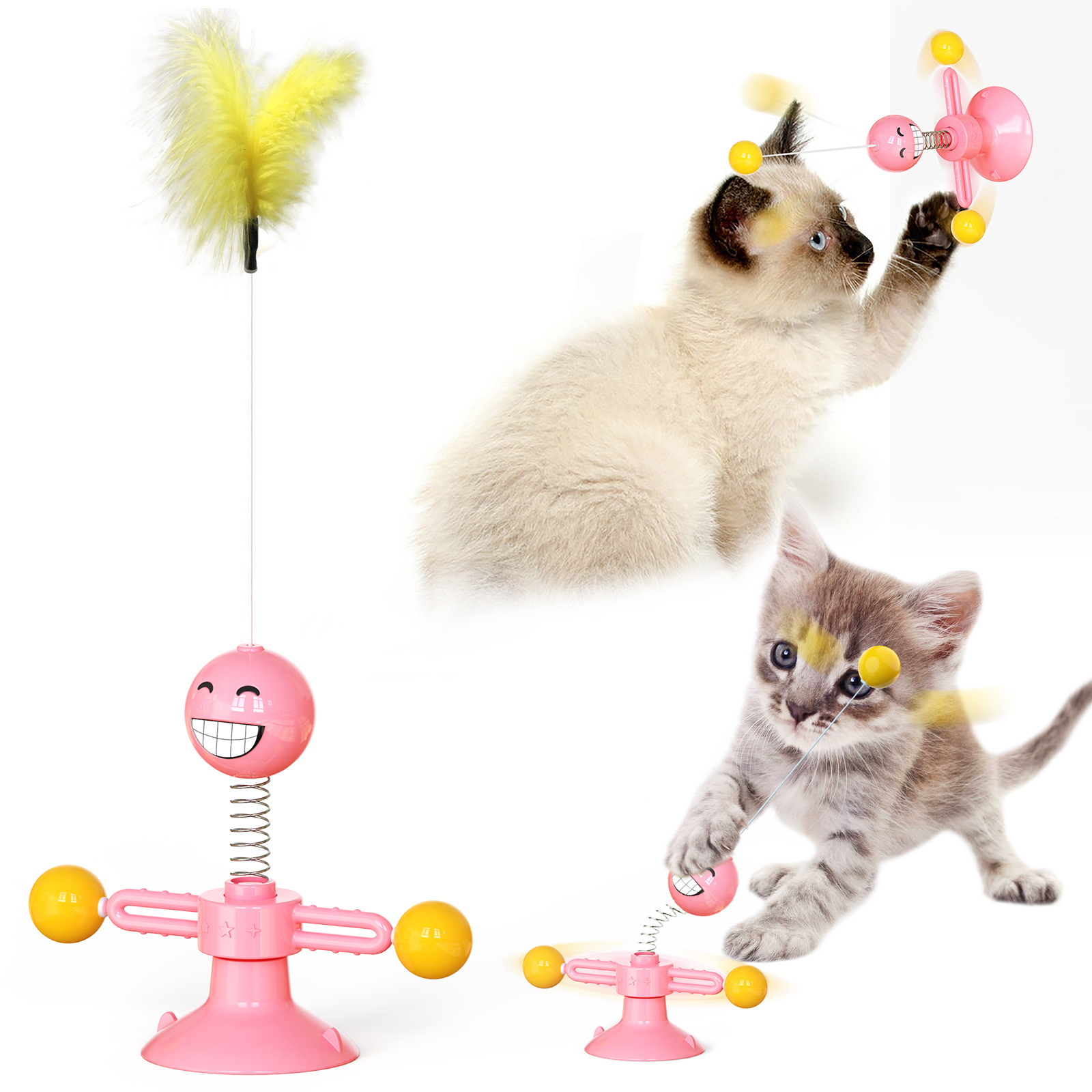 🎁 Best Gift For Cats 🎁 50% OFF Spring Human Turn Cat Toy, Buy 2 Free Shipping