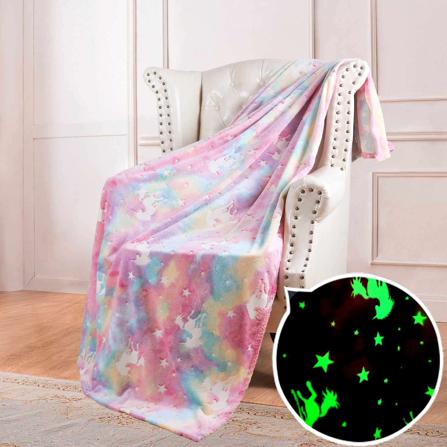 (🌲EARLY CHRISTMAS SALE - 50% OFF) 🎁Glow in The Dark Flannel Throw Blanket, BUY 2 FREE SHIPPING