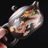 (🔥Last Day Promotions - 49% OFF) Handmade Color Changing Dragon & Phoenix Clay Teapot