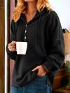 Vintage Solid Color Long Sleeve Buttoned Sweatshirt(Buy 2 Free Shipping)