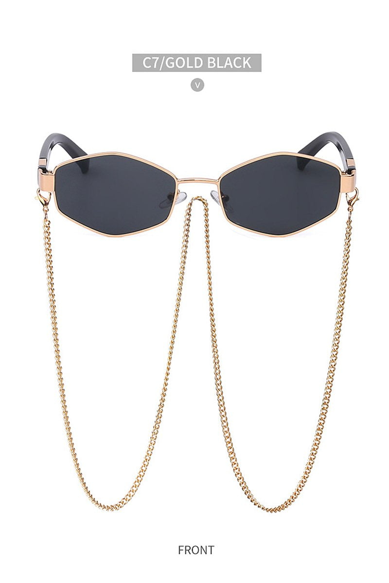 Women's Fashion Chain Irregular Sunglasses