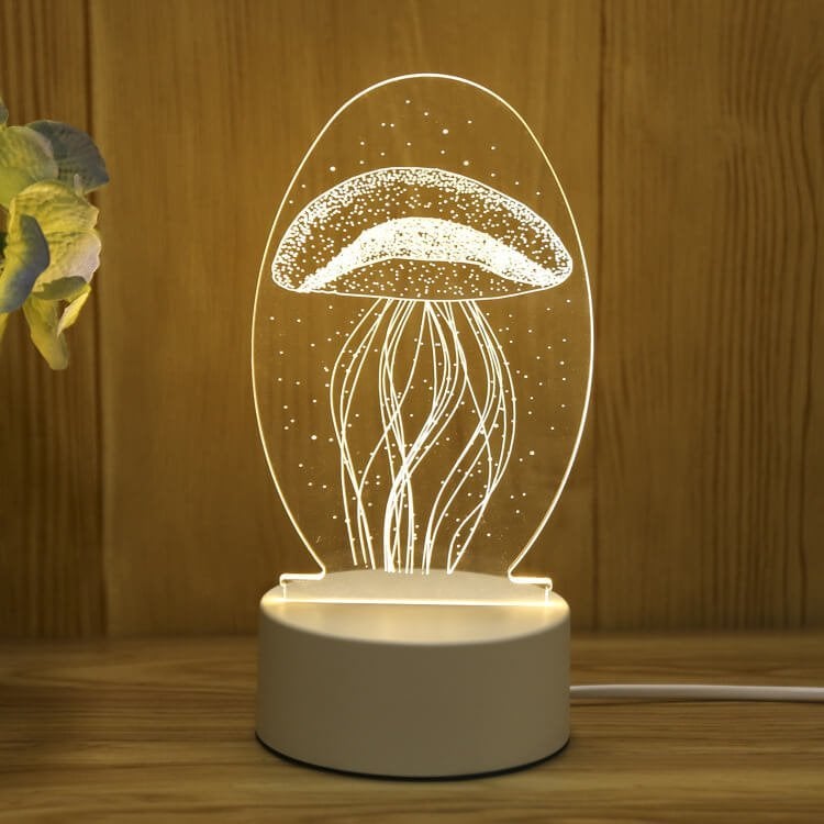 🔥Last Day 50% OFF - 3D Night Light USB plug-in dimmable LED bedroom bedside lamp