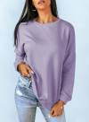 Dokotoo Women's Casual Crew Neck Sweatshirt Loose Soft Long Sleeve Pullover Tops