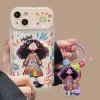 (🔥Last Day Promotion 50% OFF) Creative Graffiti Cute Girl Phone Case with Flip Mirror for iPhone - Buy 2 Free Shipping