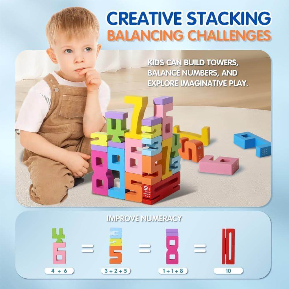 ⏰LAST DAY SALE 50% OFF💥BrightBlocks™ - Montessori Wooden Number Toy