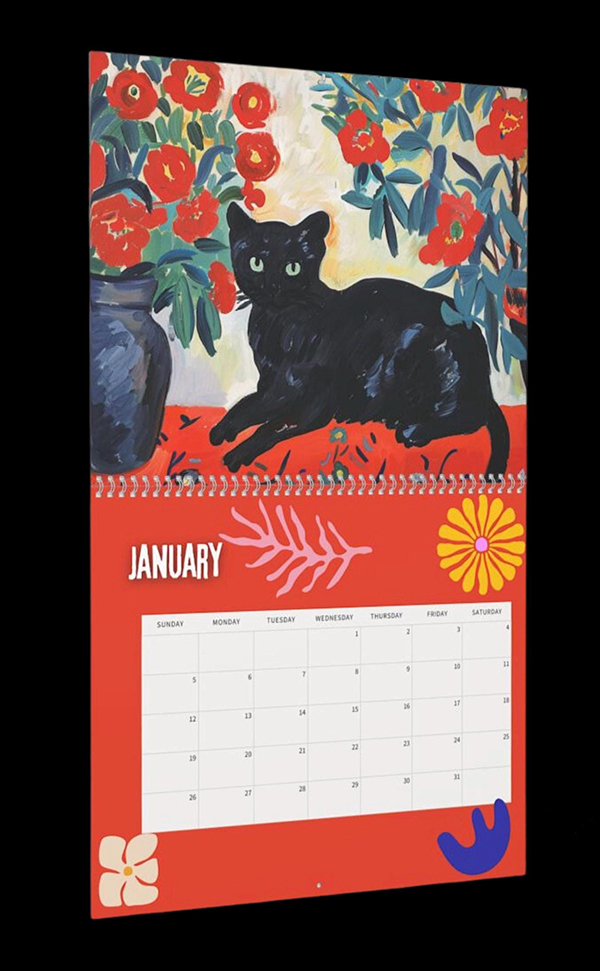 🔥Pre-sale 60% OFF🔥2025 Black Cat Matisse Wall Calendar