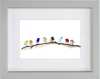 (🔥HOT SALE NOW 49% OFF) - Sea Glass Rainbow Birds - Framed Unique Handmade