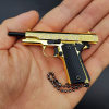 Malay pattern gold M1911 model keychain