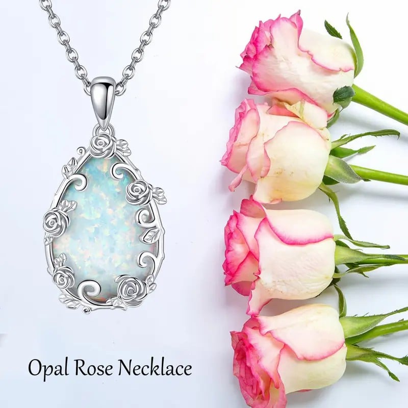Lucky Rose Opal Necklace
