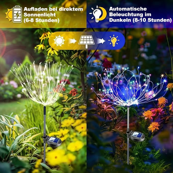 ❤️Letzter Tag 49 % Rabatt - Solarbetriebene Lichterketten für den Garten