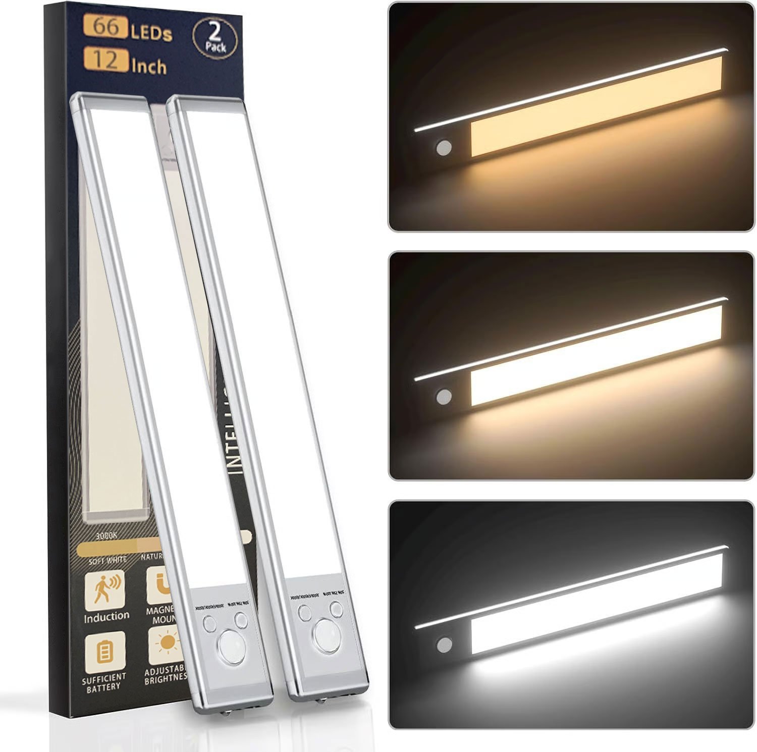 🎁TikTok Last Day Sale - 70% OFF🎉66LED Rechargeable Motion Sensor Under Cabinet Lights
