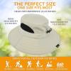 EINSKEY Unisex Sun Hat, Waterproof Wide Brim Bucket Hat Packable Boonie Hat for Fishing Hiking Gardening Safari Beach