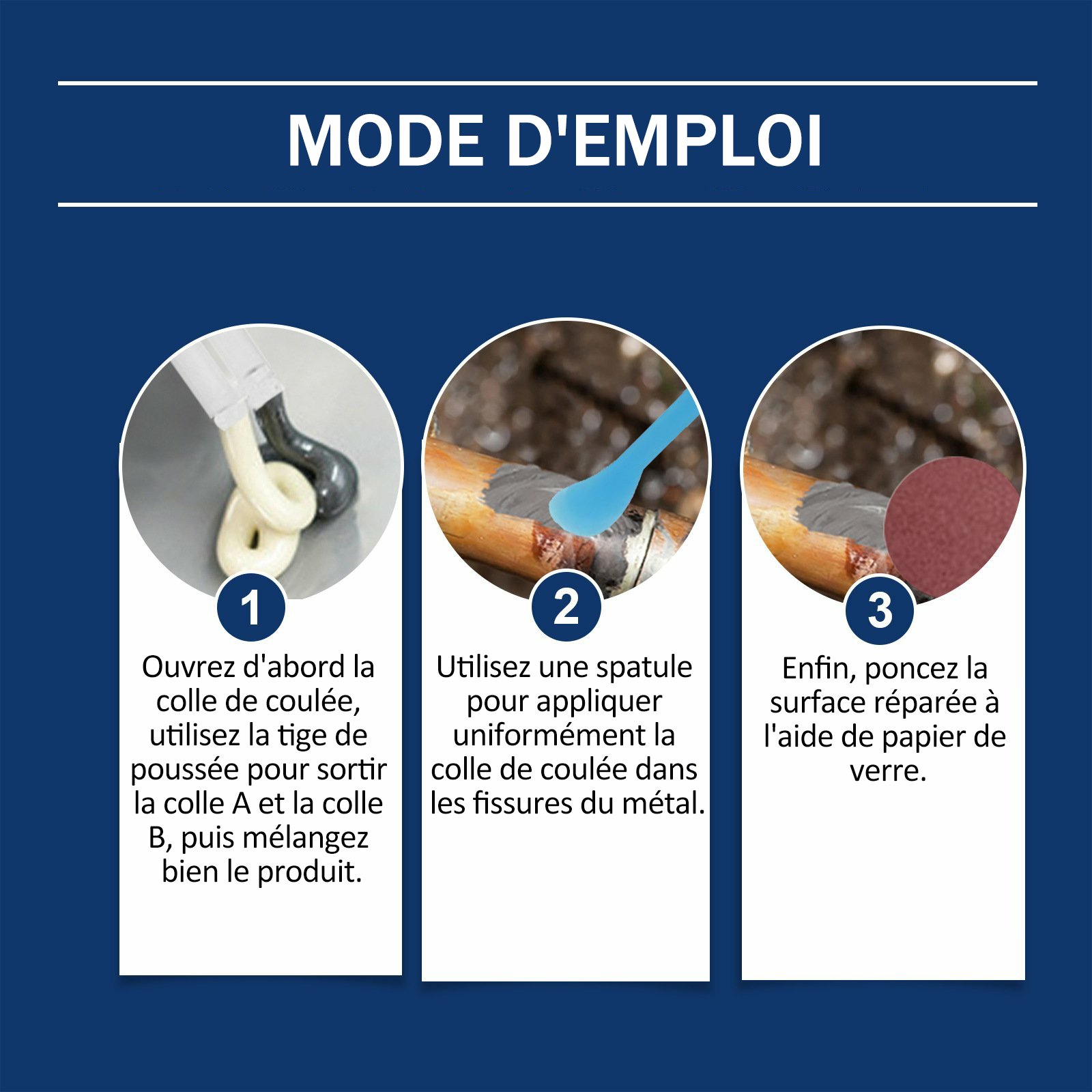 🔥DERNIER JOUR -40 % - Colle de réparation de moulage✨ (Colle industrielle, non toxique, à prise rapide pour le métal et plus)